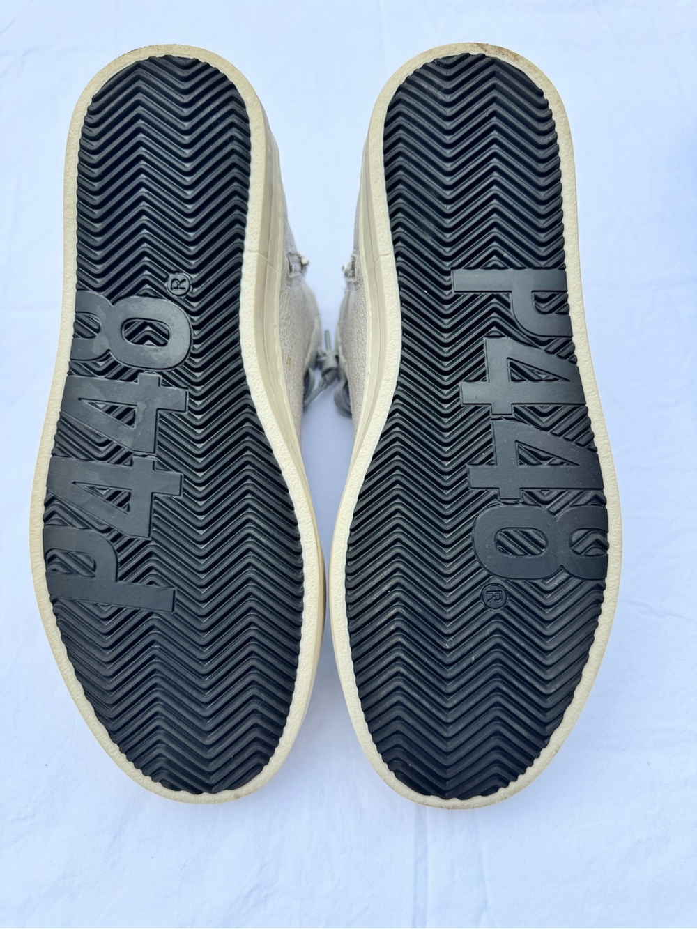 P448 Women’s Cream Upper Sneakers with Black Soles